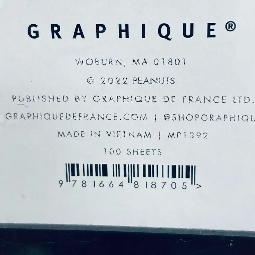 NWT Graphique Magnetic Peanuts Snoopy & Gang Grocery,Shopping,To do List Notepad